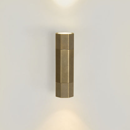 Beacon Up and Down Outdoor Wall Light Antique Brass