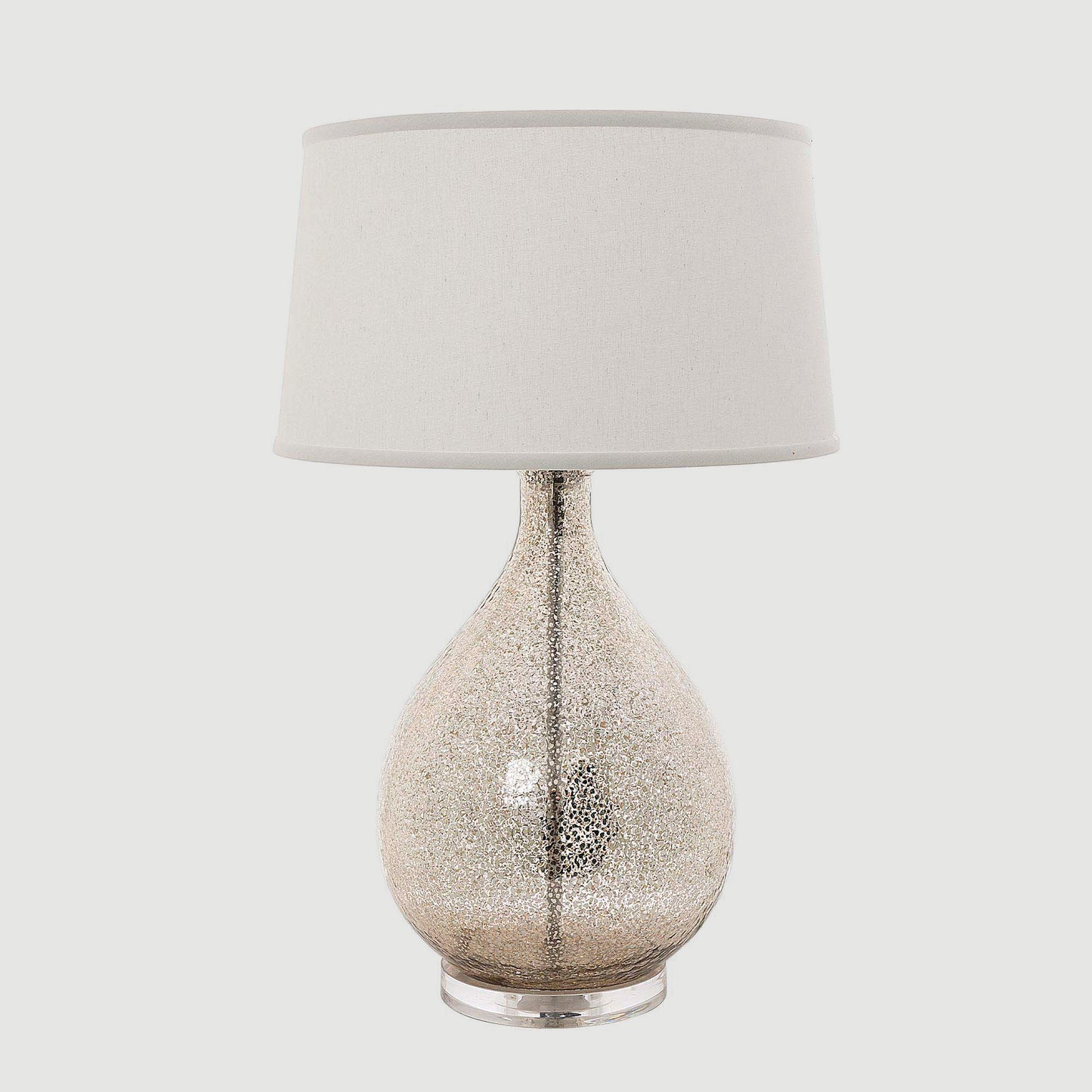 Brompton Table Lamp with Linen Shade Silver