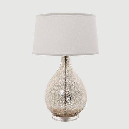 Brompton Table Lamp with Linen Shade Silver