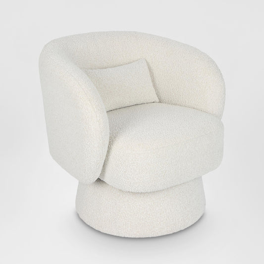 Selena Swivel Chair Vanilla Boucle