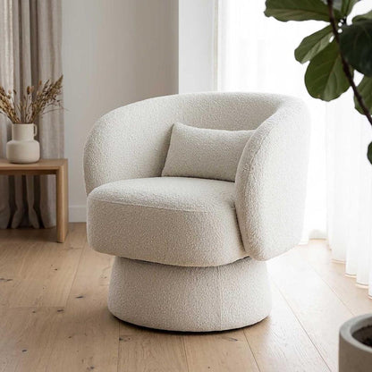 Selena Swivel Chair Vanilla Boucle