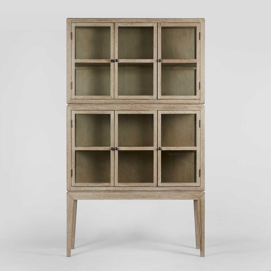 Columbus Oak 6 Door Cabinet