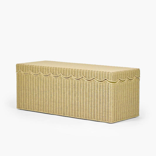 Belle Rattan Storage Bench Natural