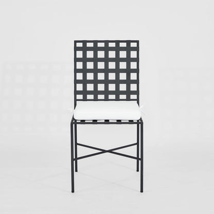Sheffield Dining Chair Outdoor with White Cushion