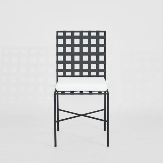 Sheffield Dining Chair Outdoor with White Cushion