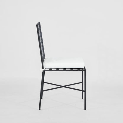 Sheffield Dining Chair Outdoor with White Cushion