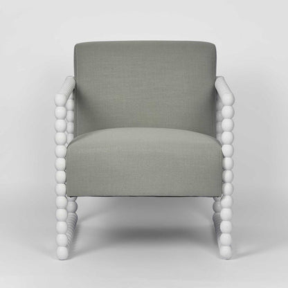 Bobbin Oak ArmChair White/Seafoam