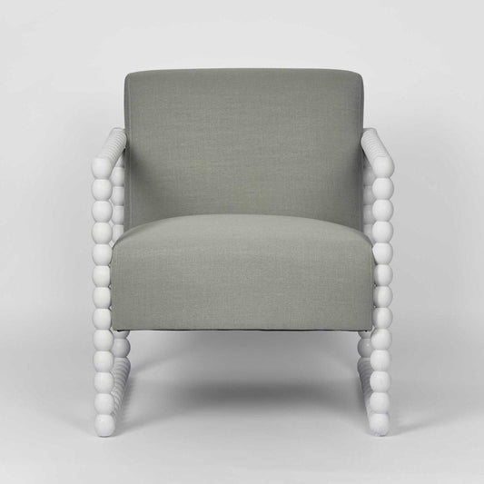 Bobbin Oak ArmChair White/Seafoam