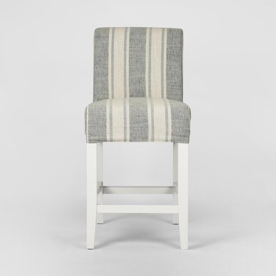 Slip Cover Only - Ville Blue/White Stripe (Counter Stool)