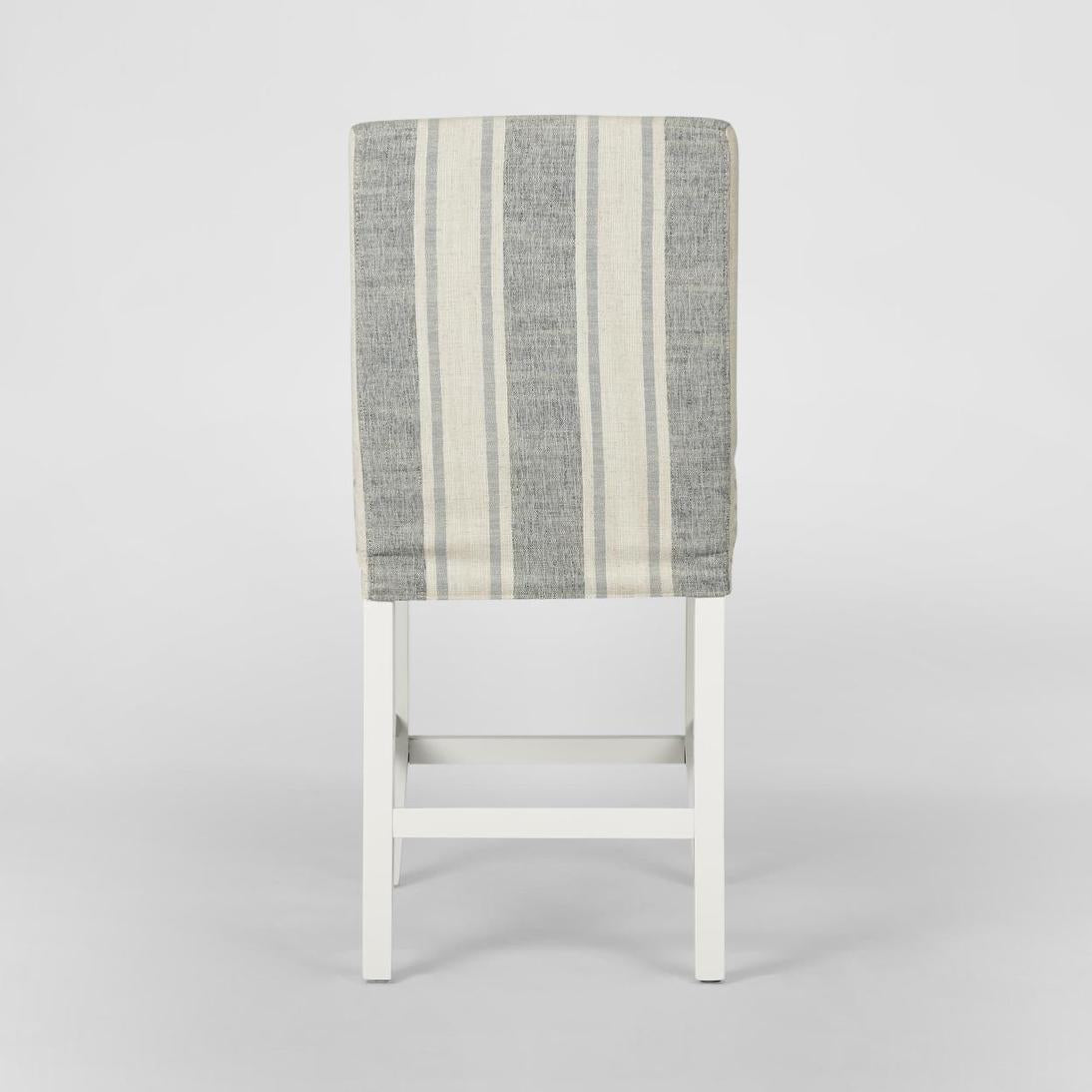 Slip Cover Only - Ville Blue/White Stripe (Counter Stool)