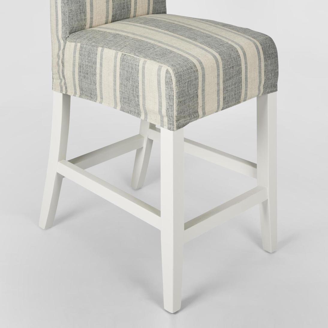 Slip Cover Only - Ville Blue/White Stripe (Counter Stool)