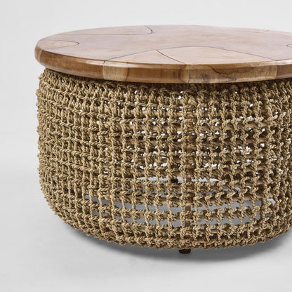 Naves Coffee Table with teak top small