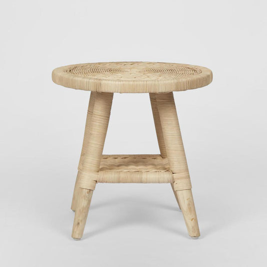 Livingstone Wicker Side Table Natural - Outdoor Under-Cover