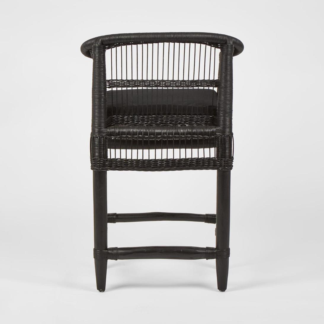 Livingstone Bar Stool Black/Black Cushion - Outdoor Under-Cover