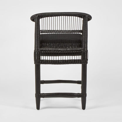 Livingstone Bar Stool Black/Black Cushion - Outdoor Under-Cover
