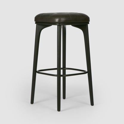 Carlton Leather Bar Stool Black
