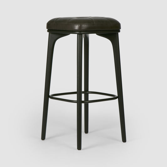 Carlton Leather Bar Stool Black
