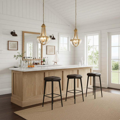 Carlton Leather Bar Stool Black