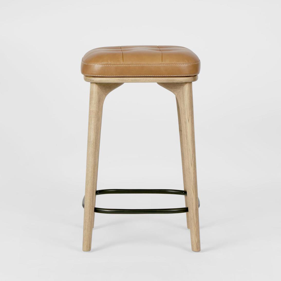 Carlton Leather Counter Stool Tan