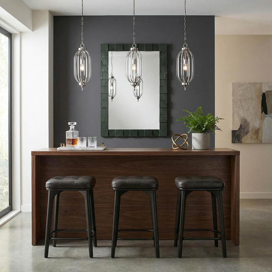 Carlton Leather Counter Stool Black