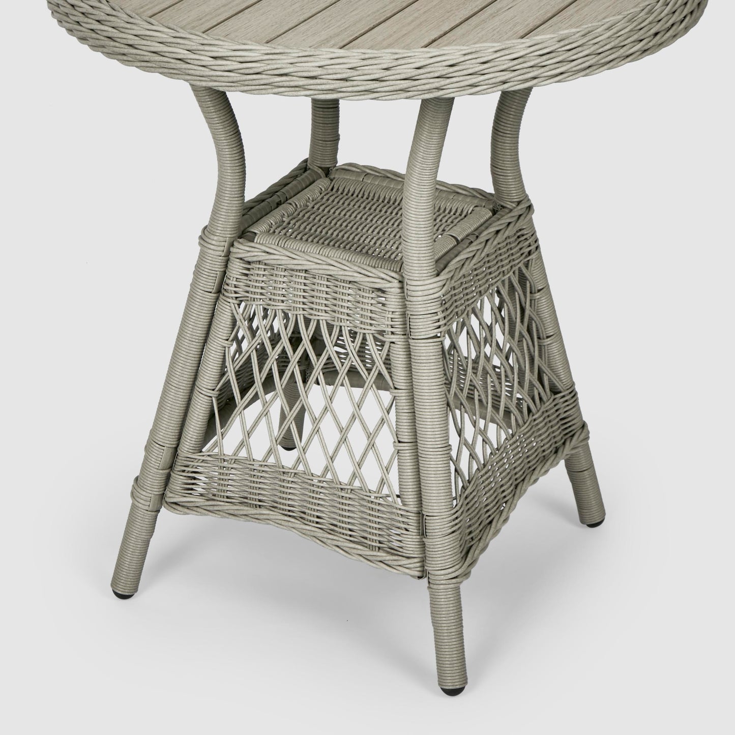Marco Aluminium Synthetic Wicker Table Grey -Outdoor