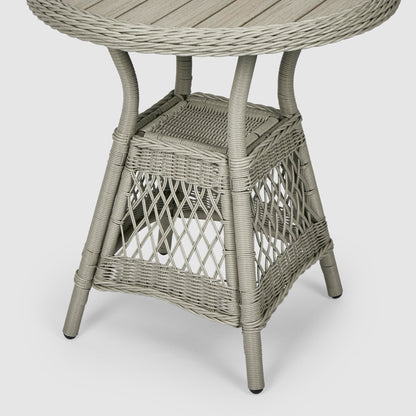 Marco Aluminium Synthetic Wicker Table Grey -Outdoor