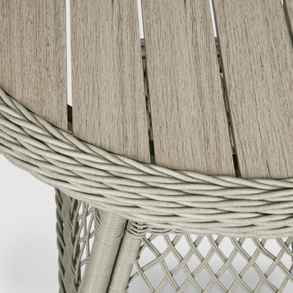 Marco Aluminium Synthetic Wicker Table Grey -Outdoor