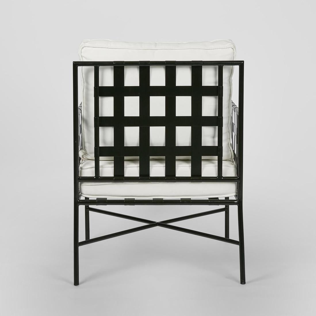 Sheffield Arm Chair Outdoor White Cushions