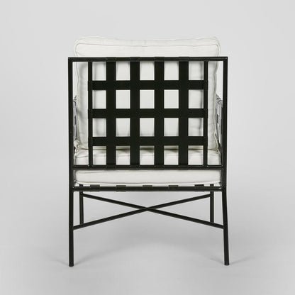 Sheffield Arm Chair Outdoor White Cushions