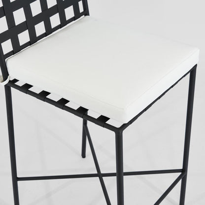 Sheffield Bar Stool Outdoor with White Cushion