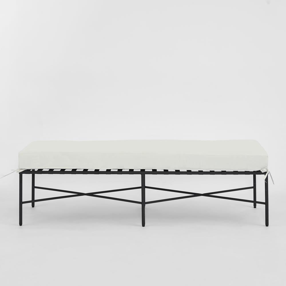 Sheffield Bench Outdoor with White Cushion