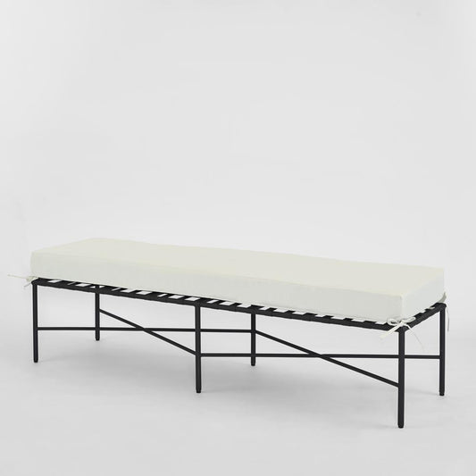 Sheffield Bench Outdoor with White Cushion