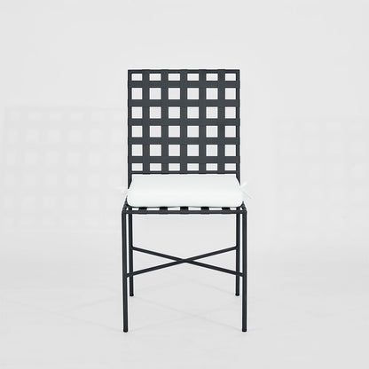 Sheffield Dining Chair Outdoor with White Cushion