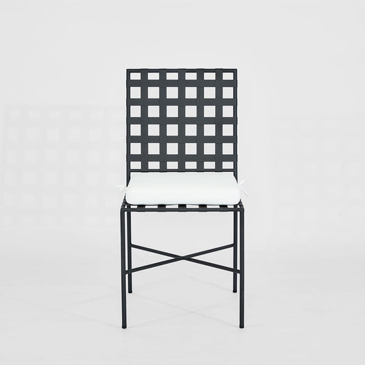 Sheffield Dining Chair Outdoor with White Cushion