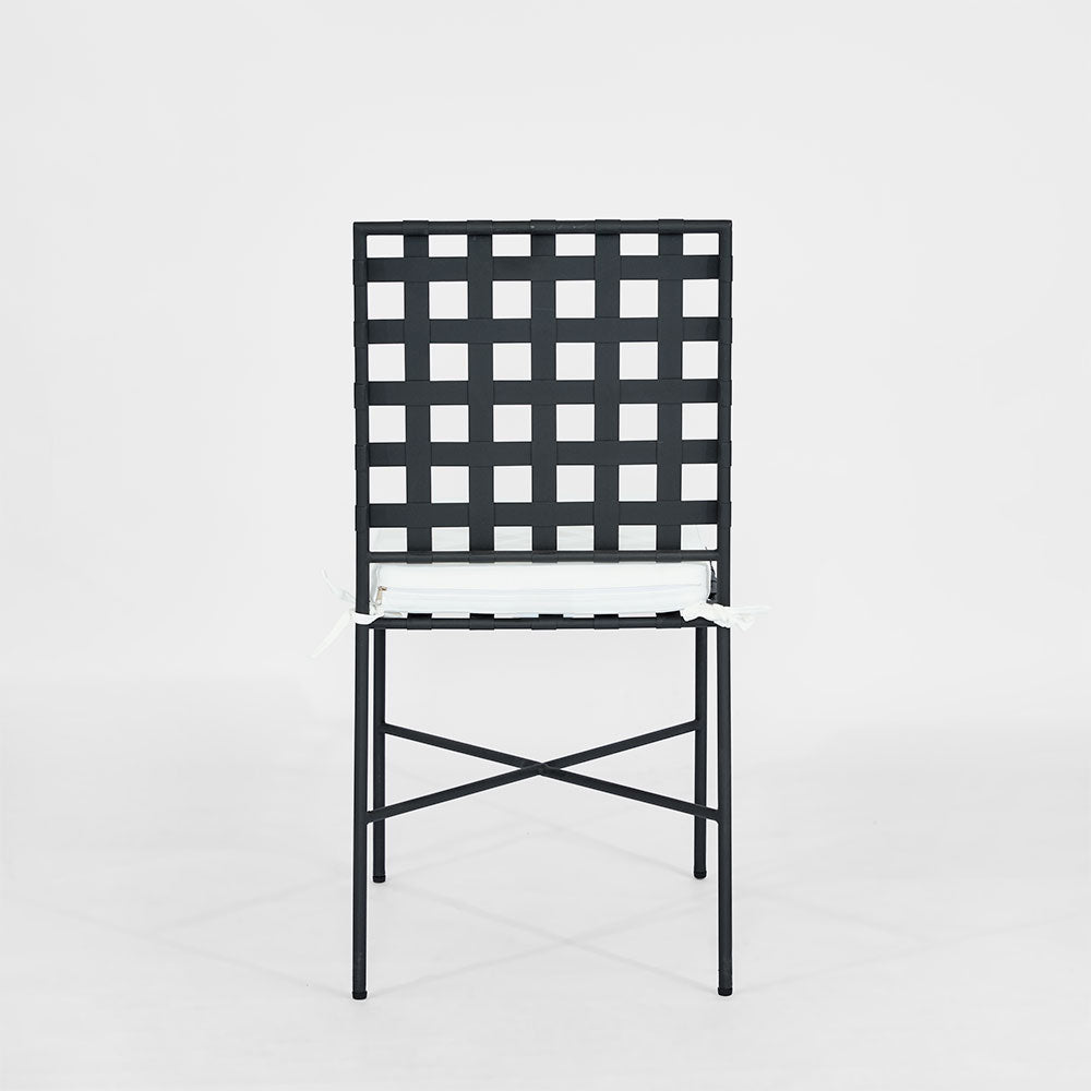 Sheffield Dining Chair Outdoor with White Cushion