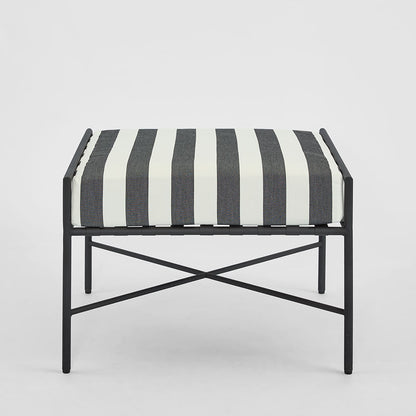Sheffield Ottoman Outdoor B/W Stripe Cushion