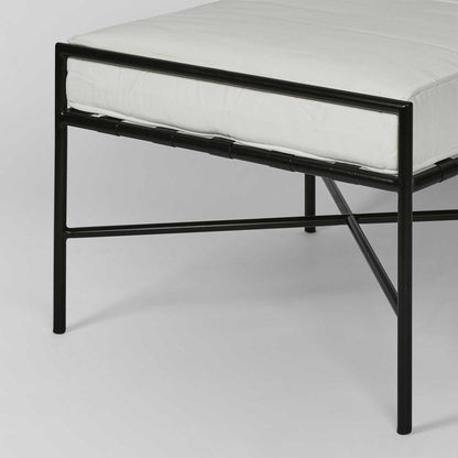 Sheffield Ottoman Outdoor White Cushion