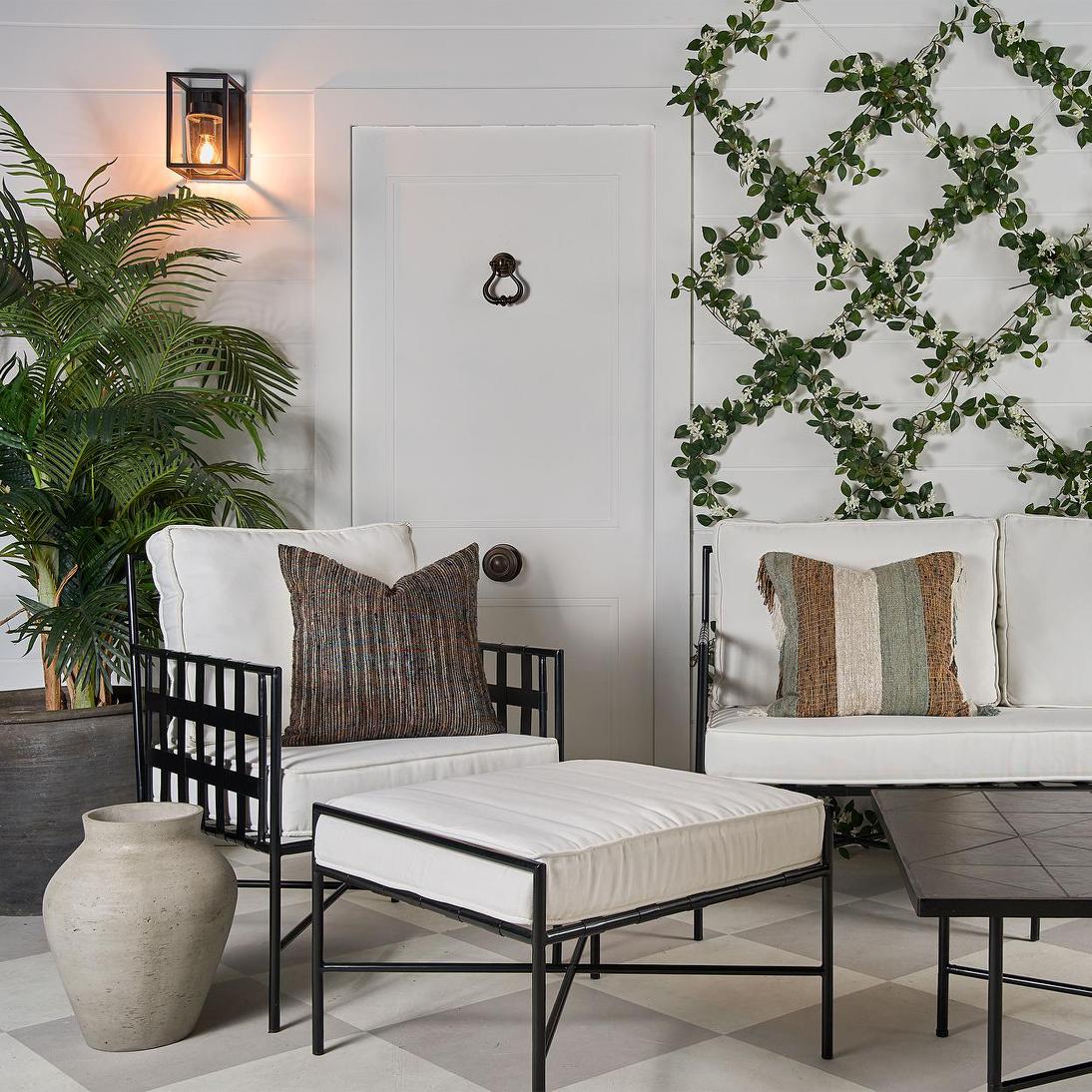 Sheffield Ottoman Outdoor White Cushion