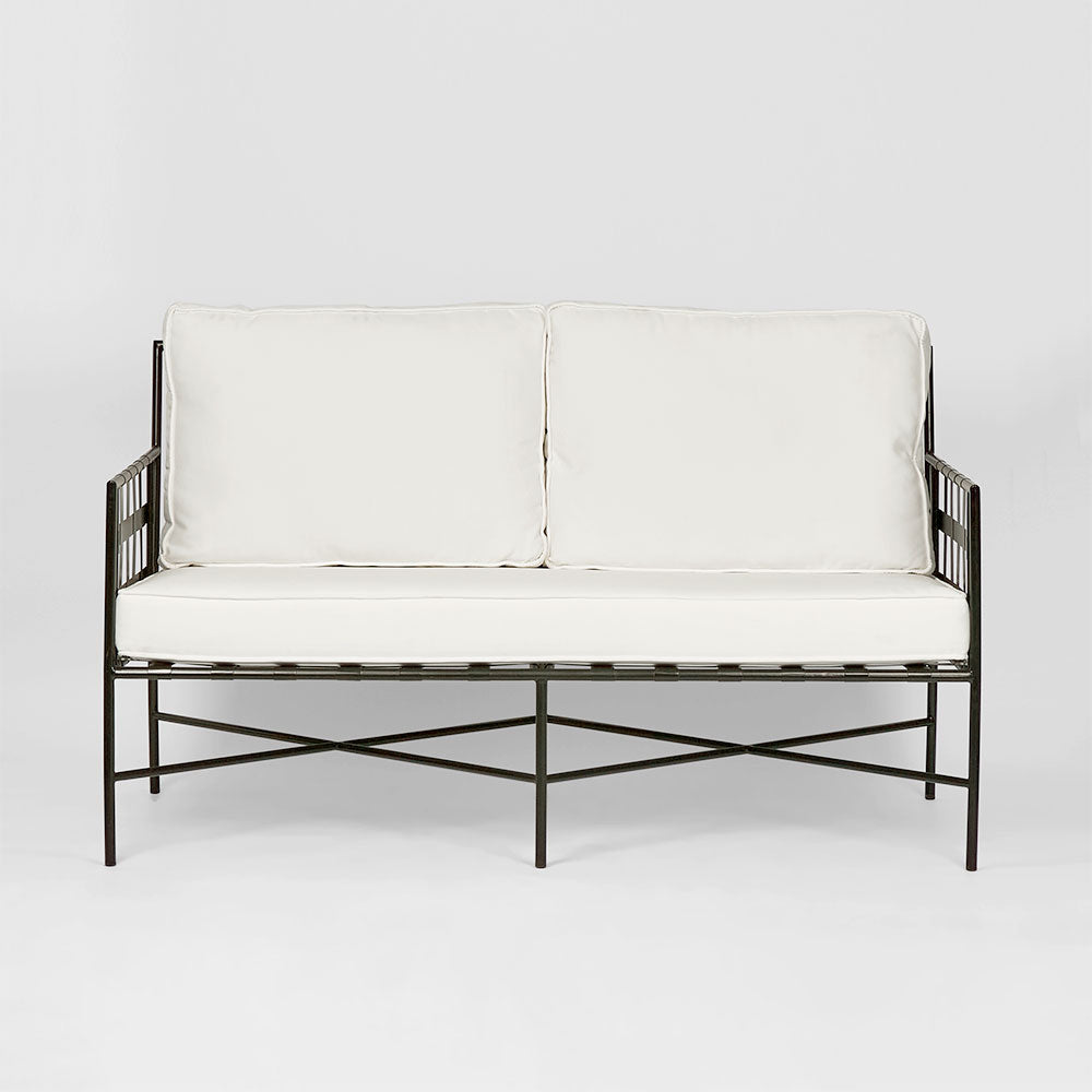Sheffield Sofa Outdoor 2 Seater White Cushions