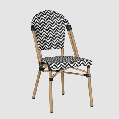 Cannes Outdoor Aluminium Chair Black & White