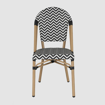Cannes Outdoor Aluminium Chair Black & White