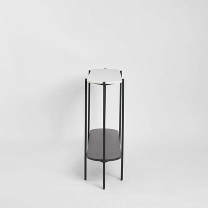 The James Marble Console Black/White Marble