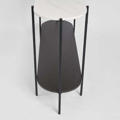 The James Marble Console Black/White Marble