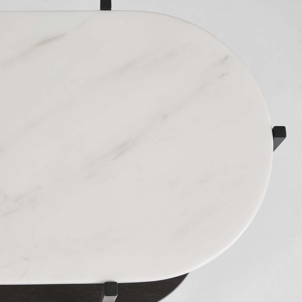 The James Marble Console Black/White Marble