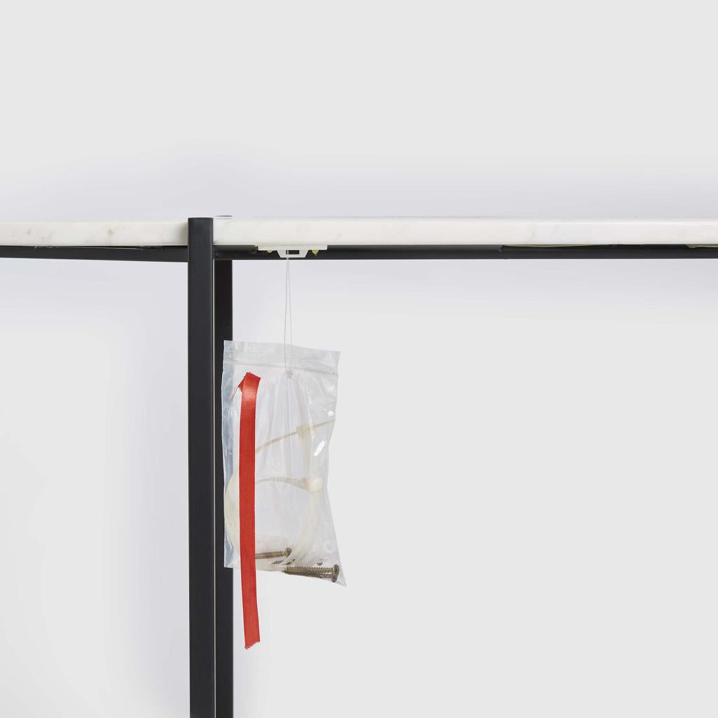The James Marble Console Black/White Marble