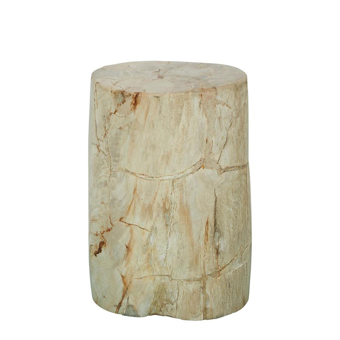 Binga Petrified Wood Stool 50cm