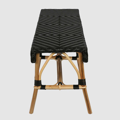 Missoli Rattan Bench Black