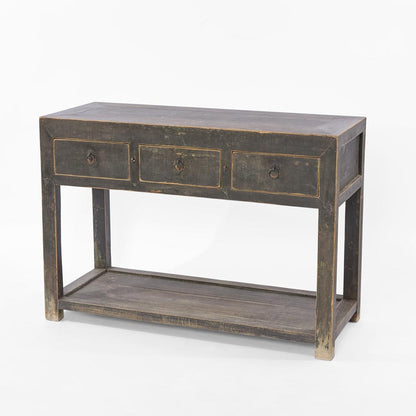 Shanxi Elm Console With 3 Drawers 150 Years Old