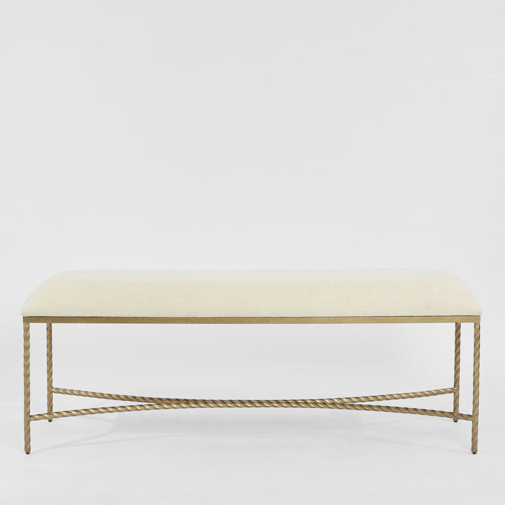 Palais Bench Gold & Linen