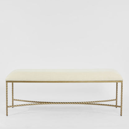 Palais Bench Gold & Linen